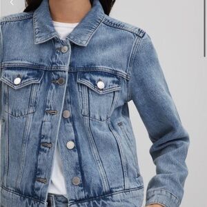 REISS VINTAGE WASH DENIM JACKET SIZE US 10